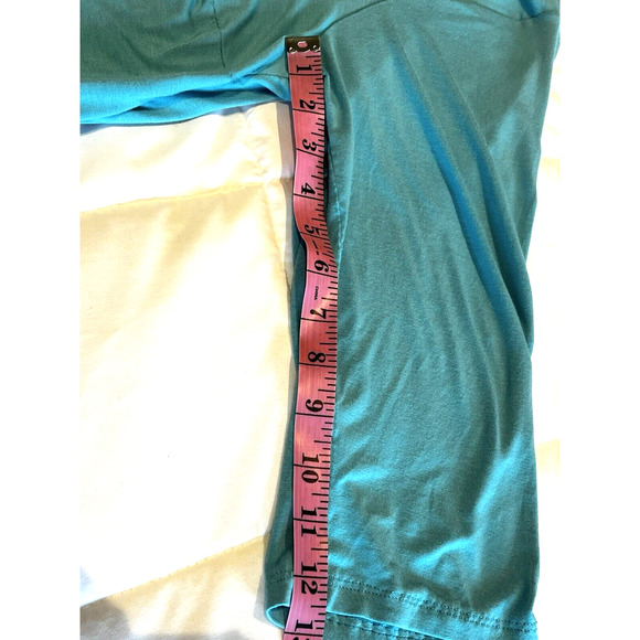 Karen Kane Knit Top 2XL Turquoise 3/4 Sleeve V-Neck Tulip Hem Tunic Stretchy USA - Picture 6 of 8